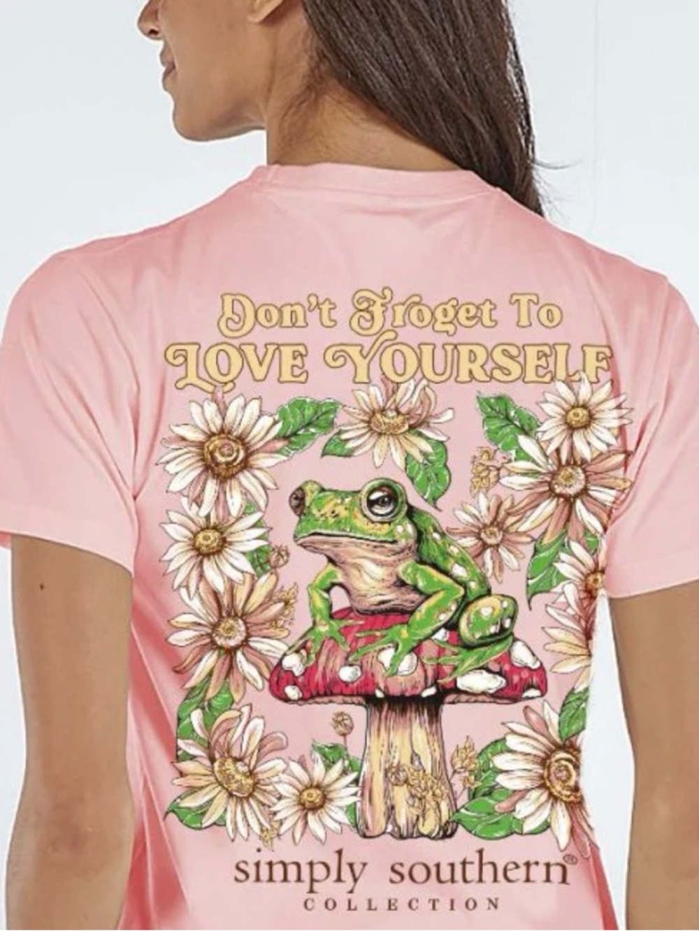 Simply Southern Coral Frog Short Sleeve Tee